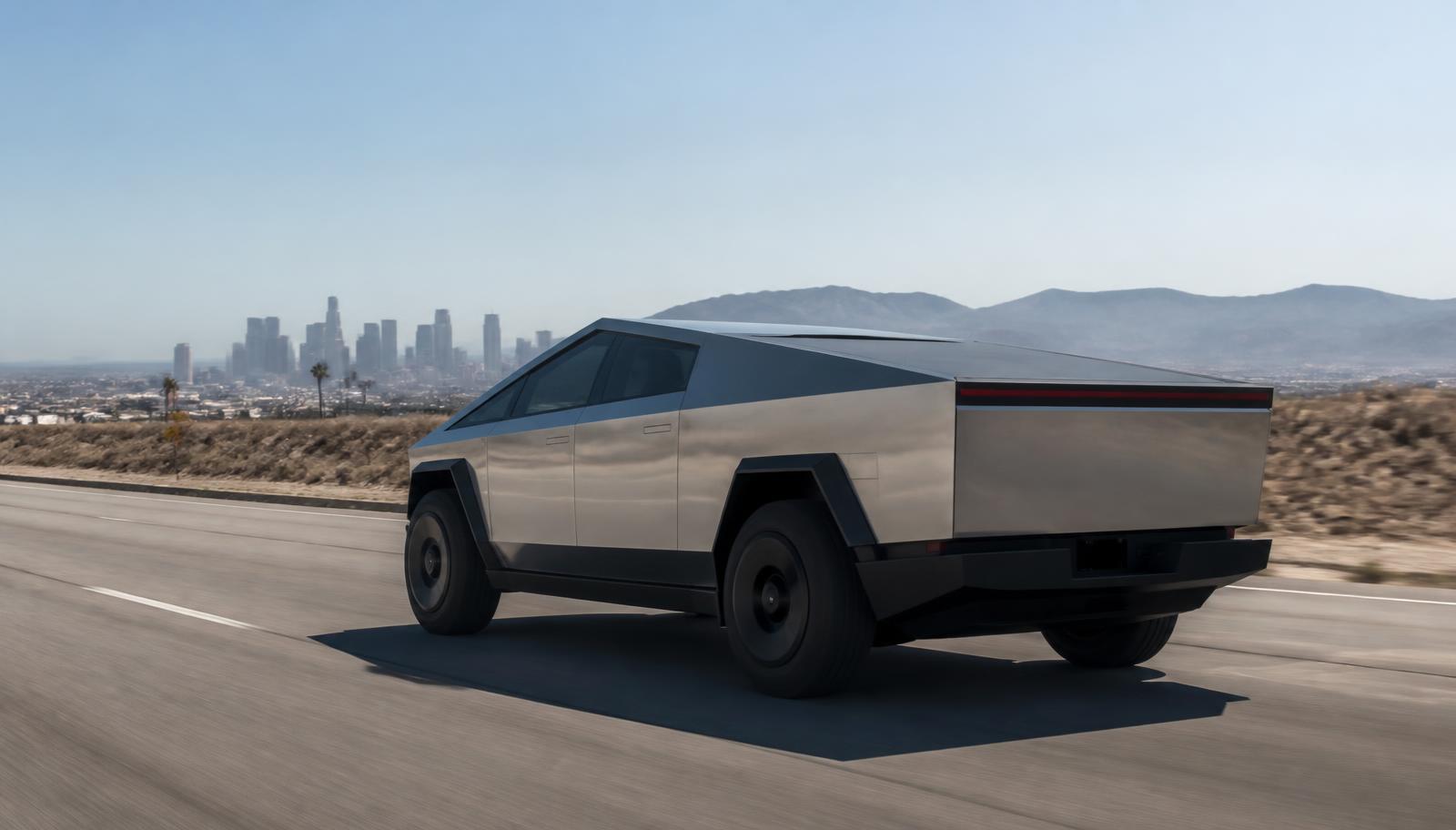Tesla Cybertruck tire and wheel service at Ron's Tire & Wheel in Los Angeles